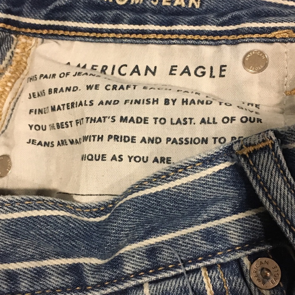 American Eagle Striped Mom Jeans Pencil Cut - Picture 5 of 12